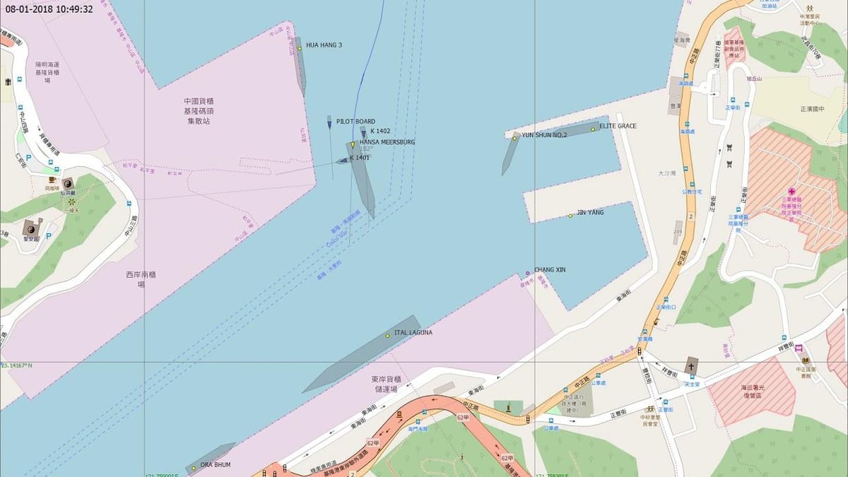 karta port Цзилун 