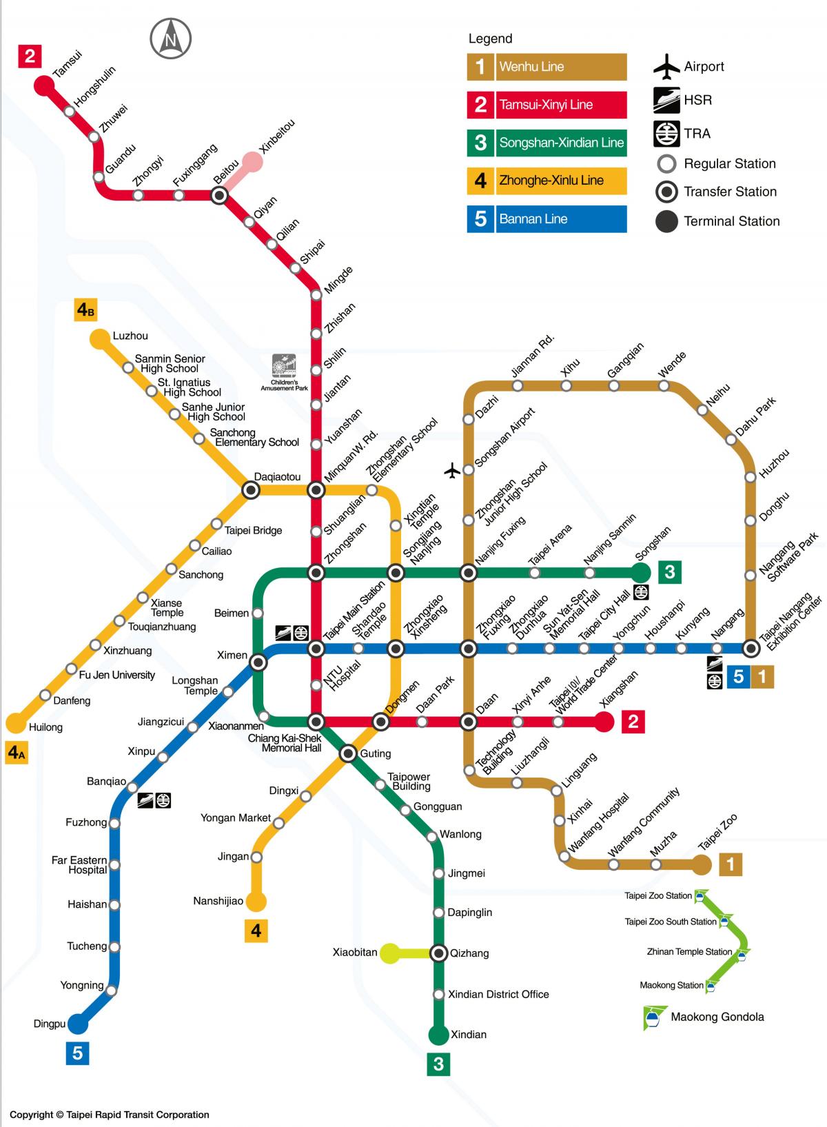 Linija Тайбэйского metro kartica