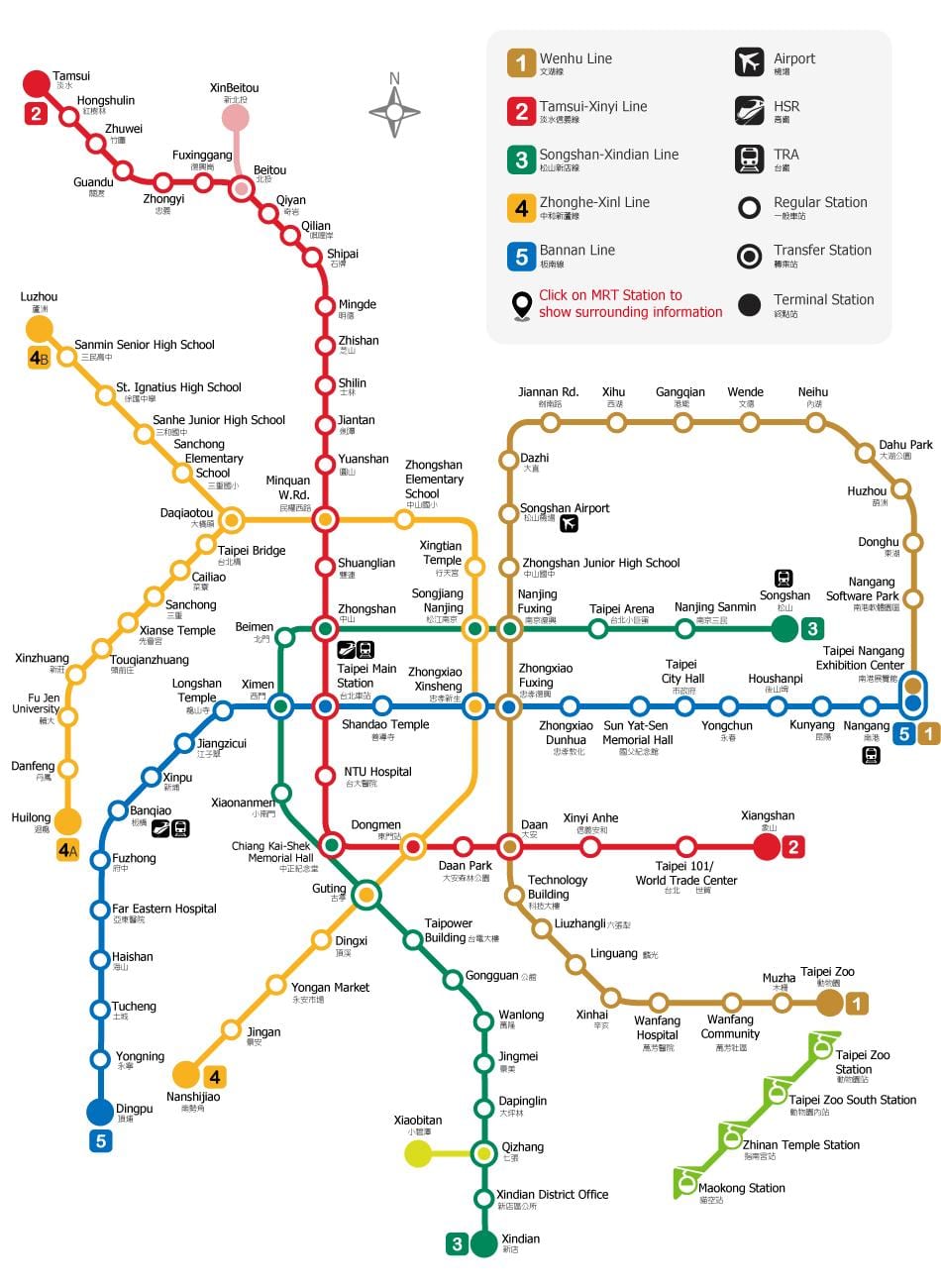 Metro Taipei karti