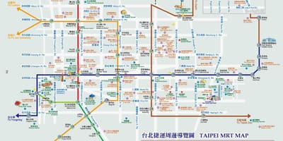 Karta za metro Taipei znamenitosti