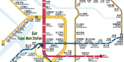 Glavni Taipei željeznički kolodvor karti
