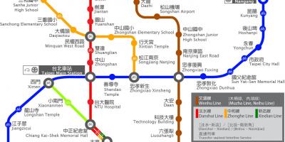 Postaja gradske željeznice Taipei karti